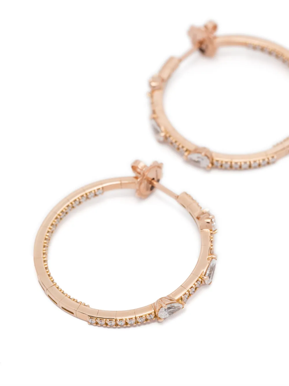 ROSEKEY 18kt roségouden oorbellen met diamant - Roze