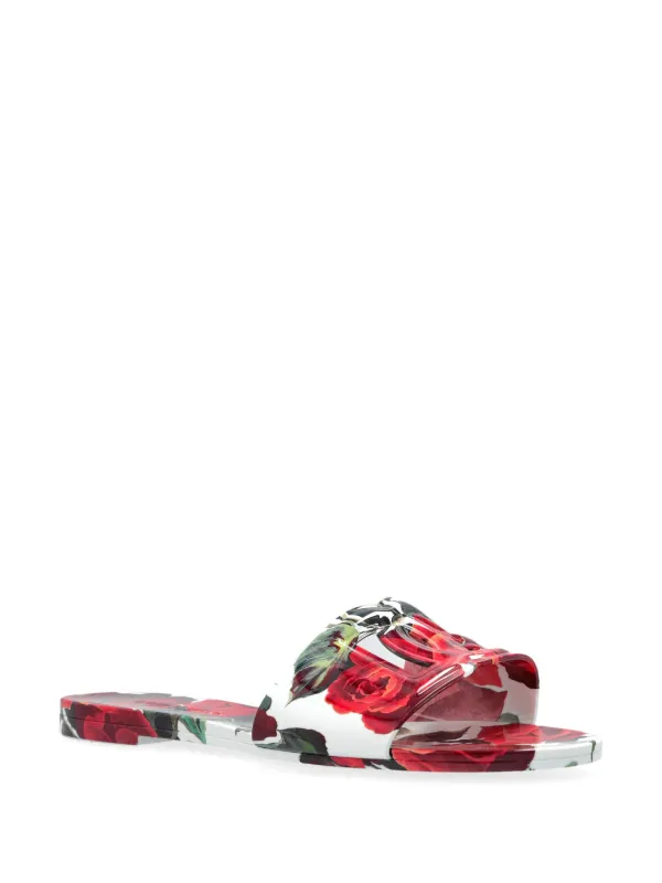 Dolce & Gabbana floral-print Slides | Pink | FARFETCH
