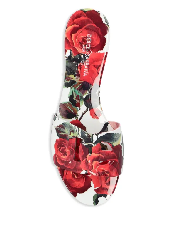 Dolce & Gabbana floral-print Slides | Pink | FARFETCH