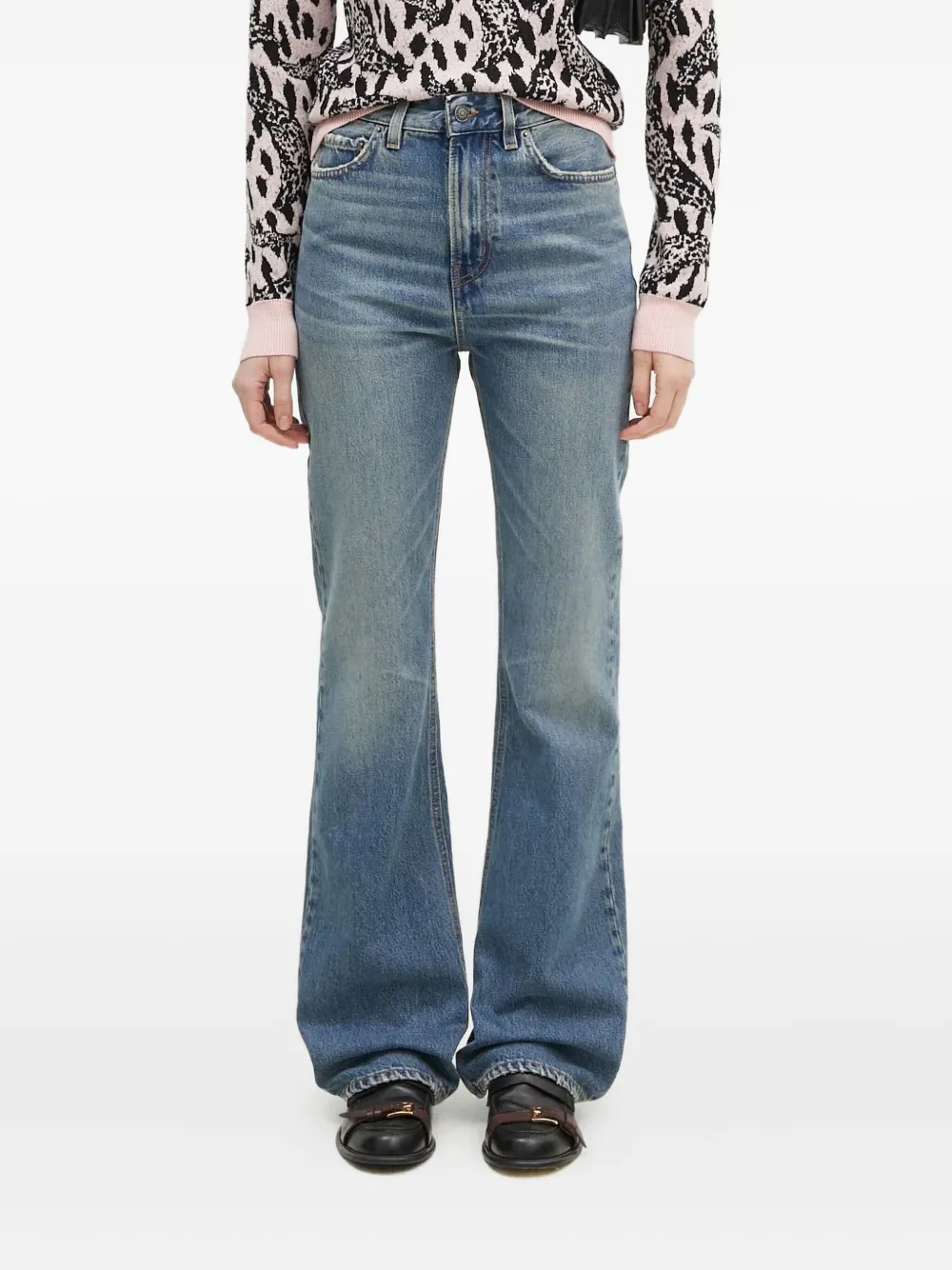 Fiorucci Logo-patch Jeans In Blue