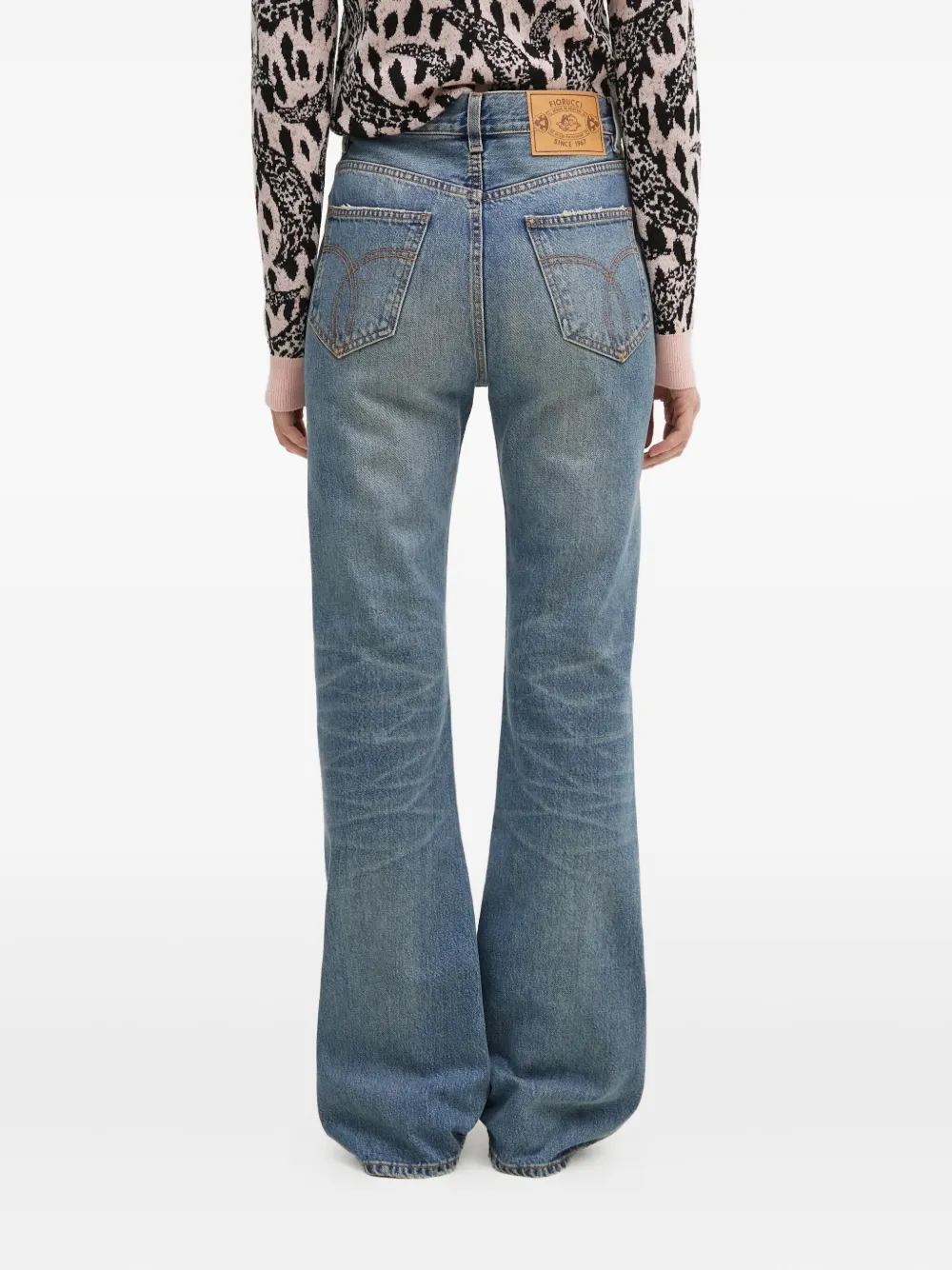 Fiorucci Jeans met logopatch Blauw