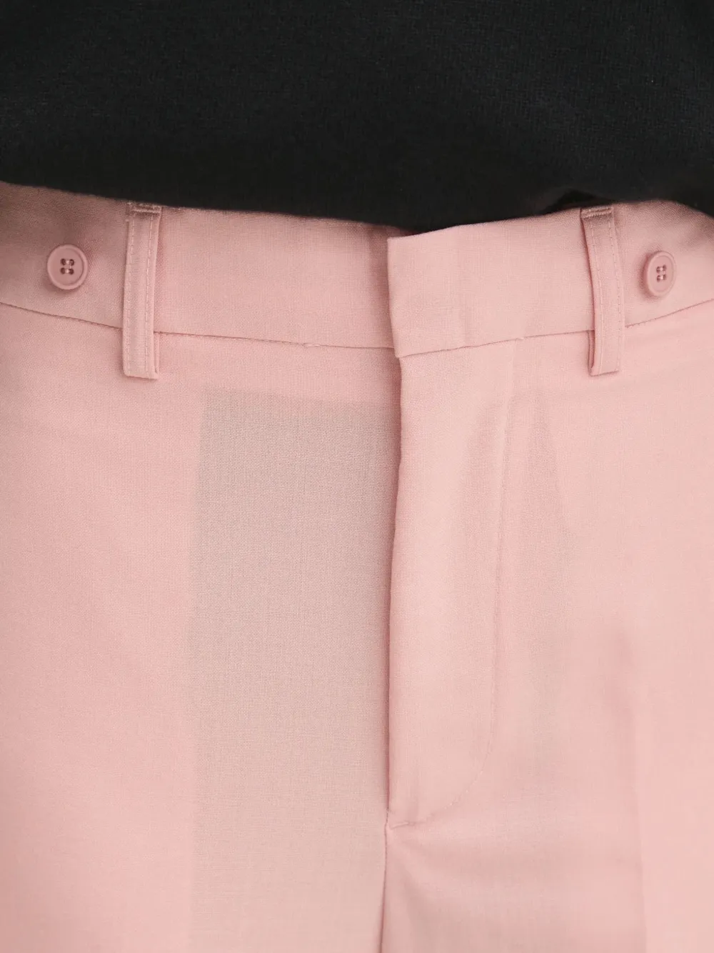 Fiorucci Wollen broek met geborduurd bandje Roze
