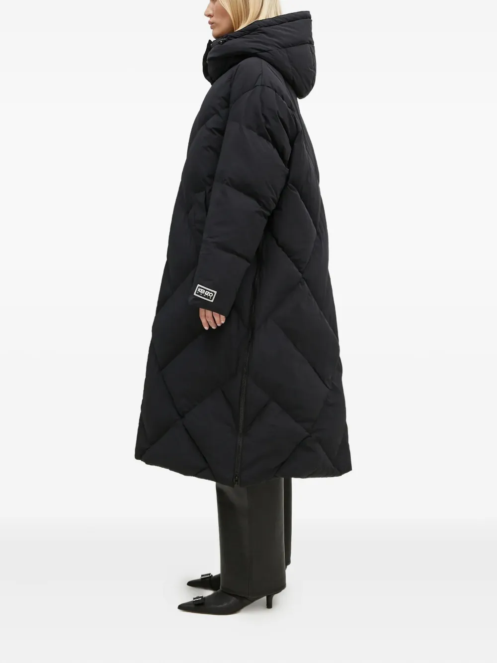 Kenzo Weave long down coat | Oversized Coats | Image 2