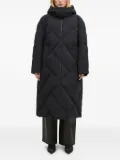 Kenzo Weave long down coat - Black