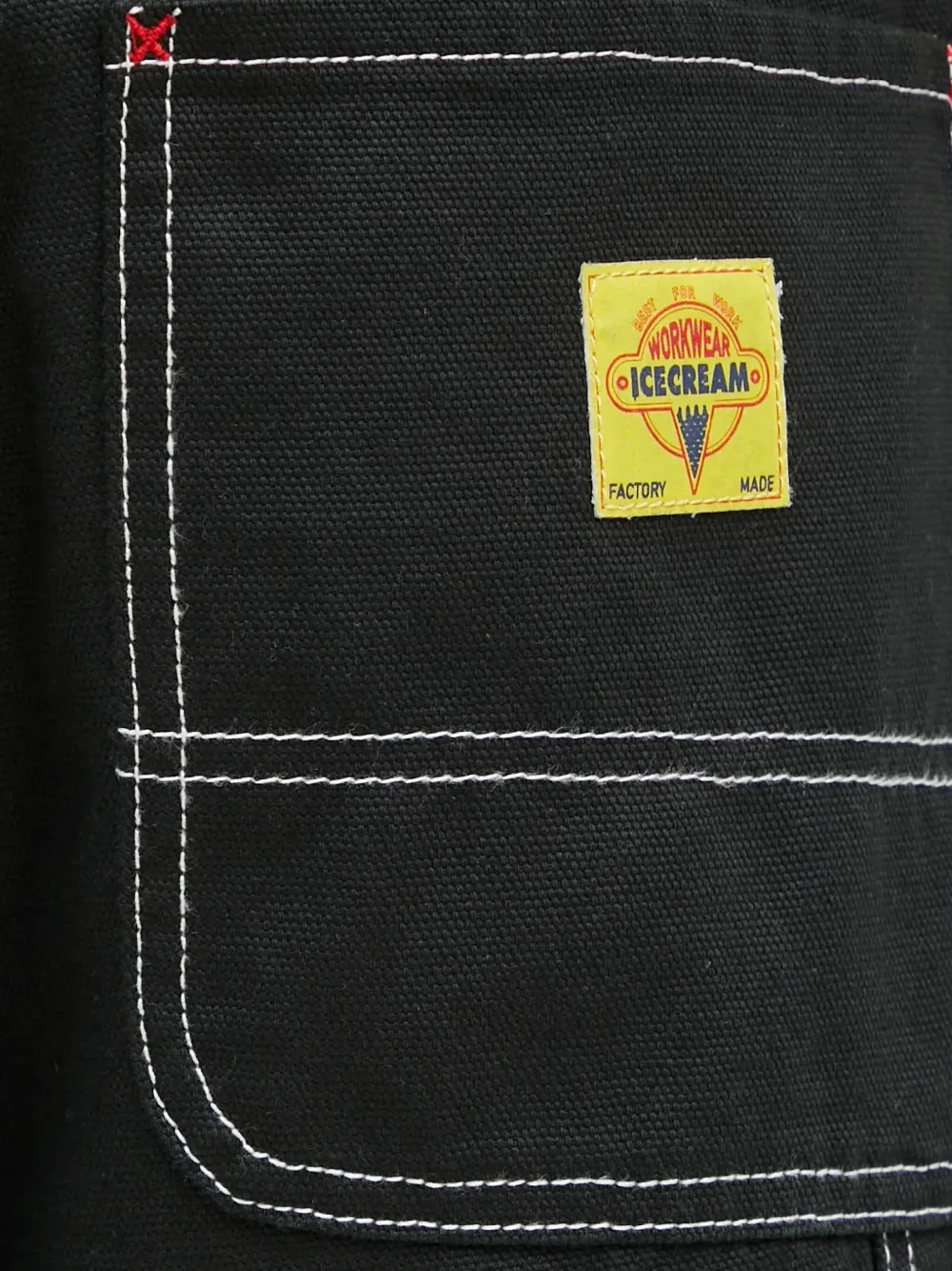 ICECREAM Shorts met contrasterend stiksel Zwart