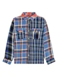 Human Made patchwork plaid shirt - Blue
