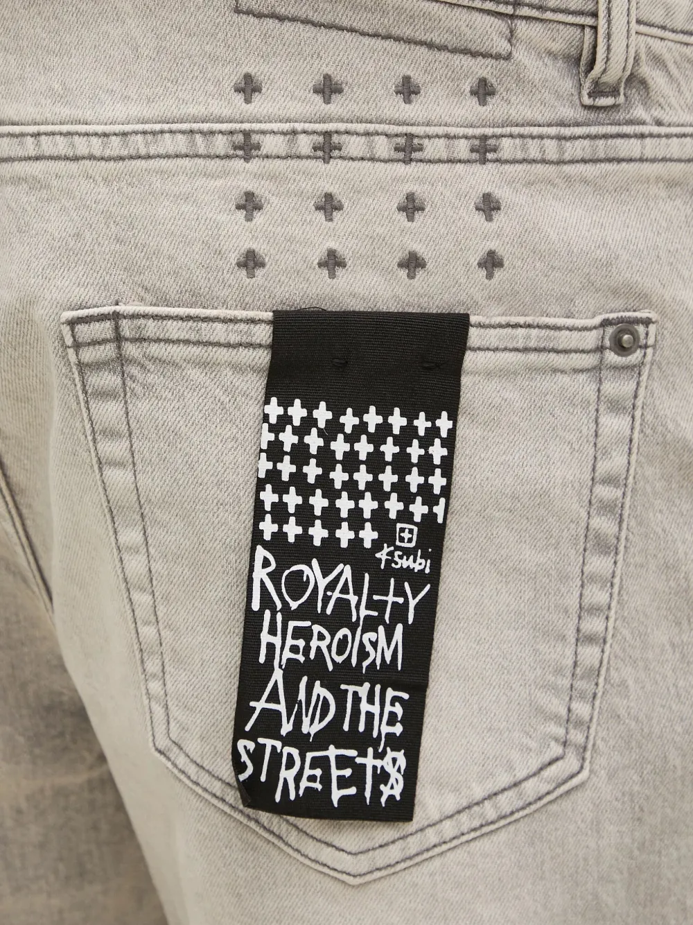 Ksubi embroidered-patch jeans Grijs