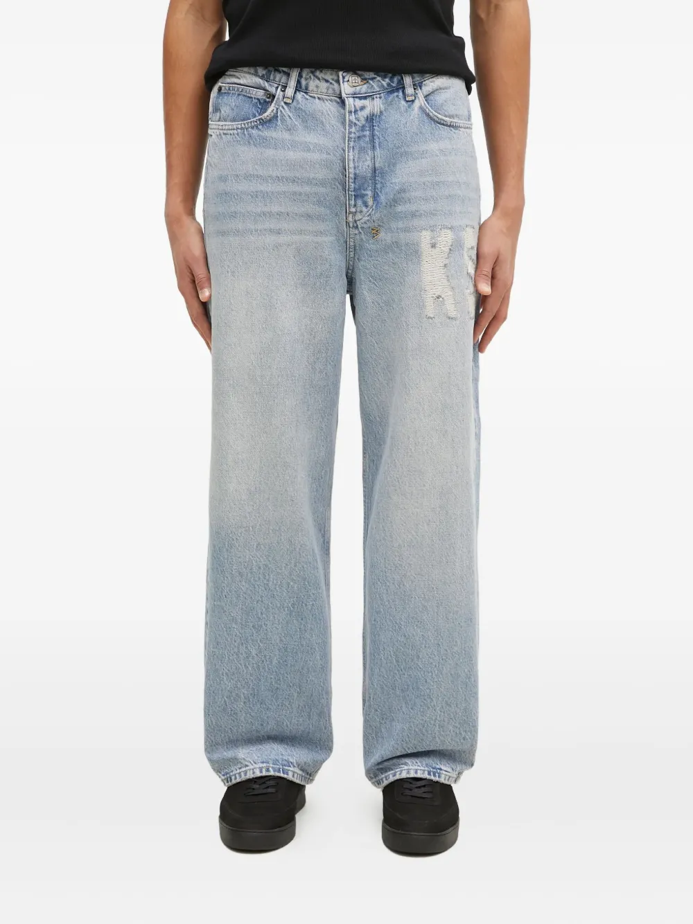 Ksubi distressed-logo jeans | Blue | Image 1