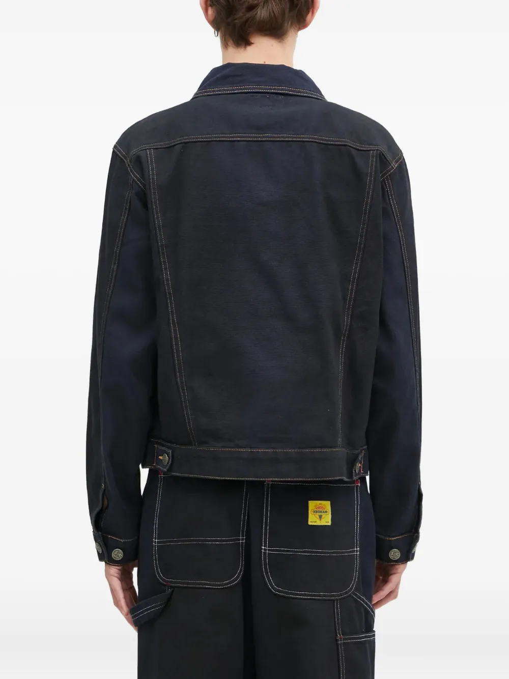 Icecream Contrast-stitch Denim Jacket In Blue