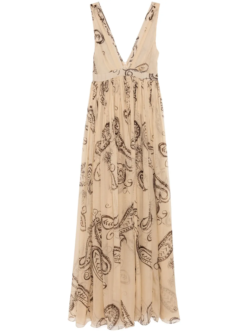 Tessitura Body Couture v-neck dress | Brown | Image 1