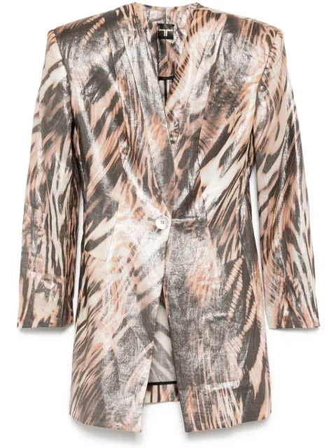 Tessitura Body Couture zerba-print blazer