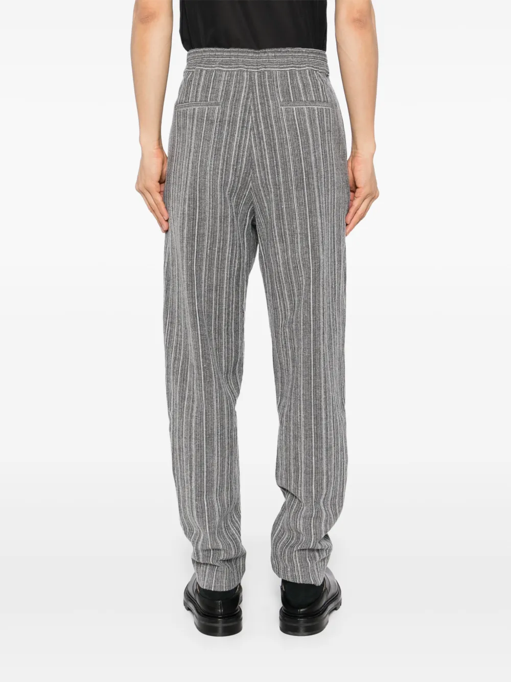 Tessitura Body Couture Stripe Pants In Grey