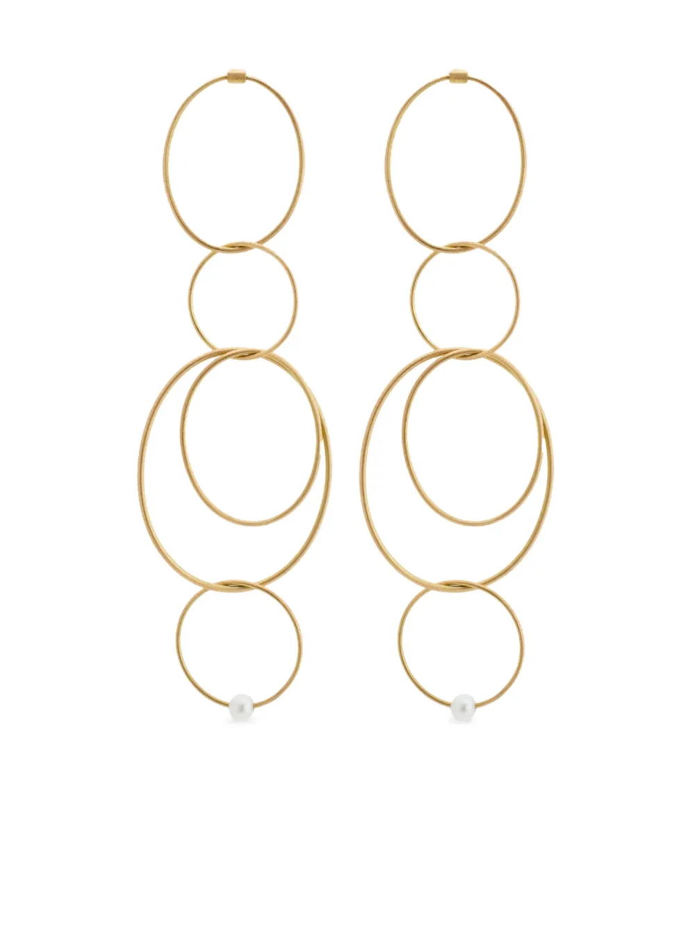 18kt yellow gold Oval earrings