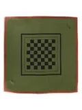 Loro Piana checkers set-print scarf - Green
