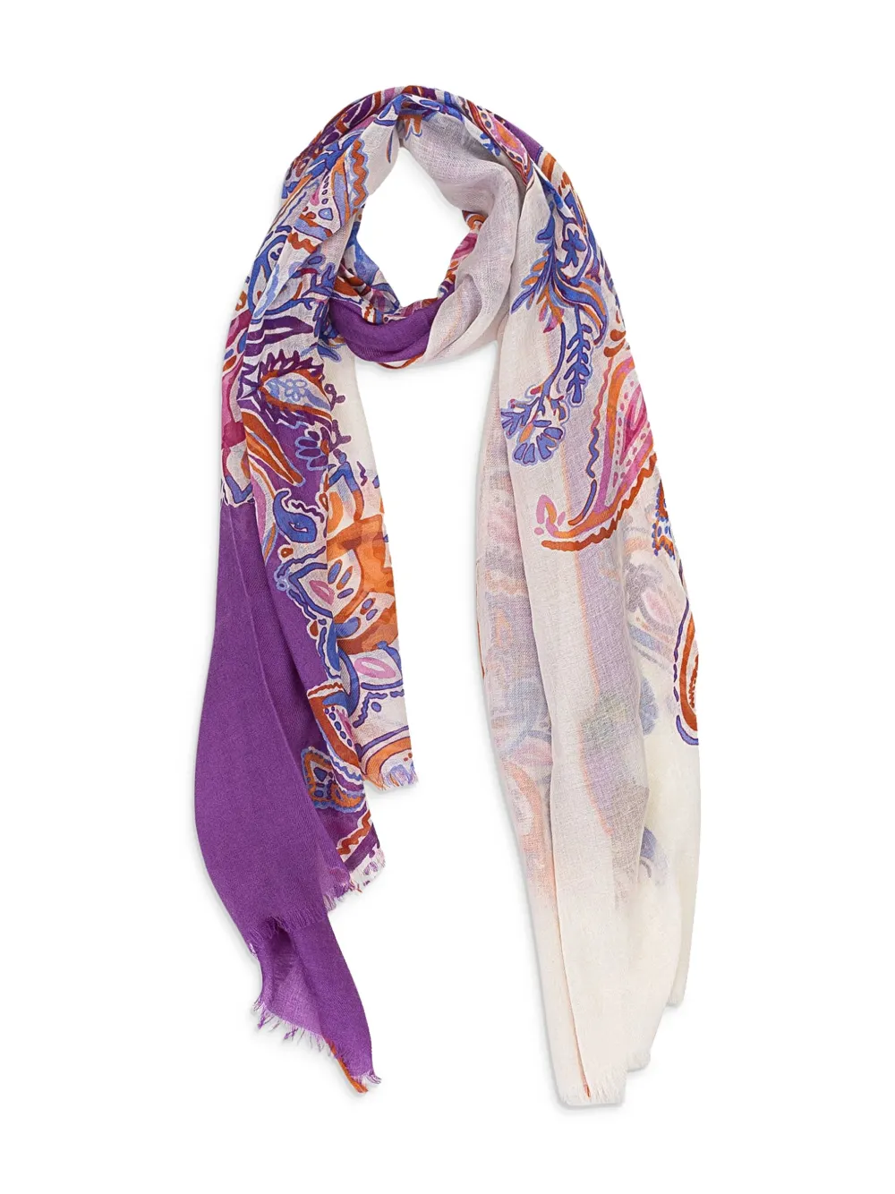 Loro Piana paisley-print scarf - Paars