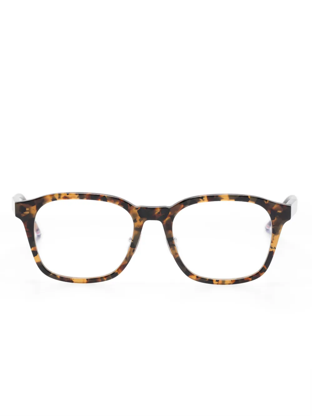 Thom Browne Eyewear tortoiseshell-effect glasses | Brown | Image 1