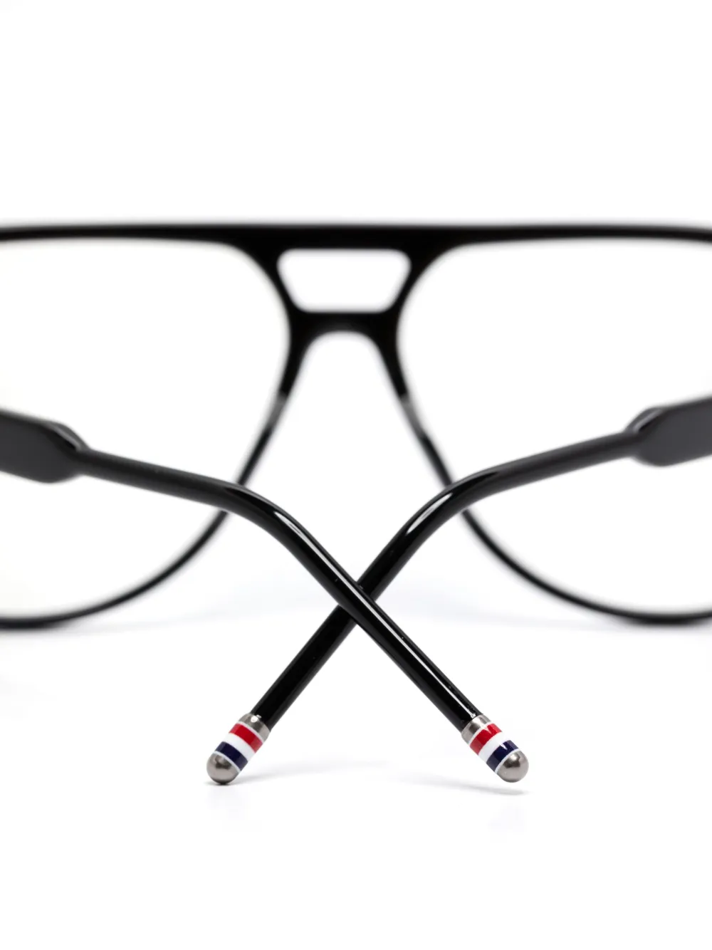Thom Browne Eyewear Bril met piloten montuur Zwart