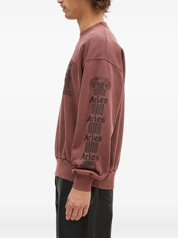 Aries プリント スウェットシャツ | レッド | FARFETCH JP