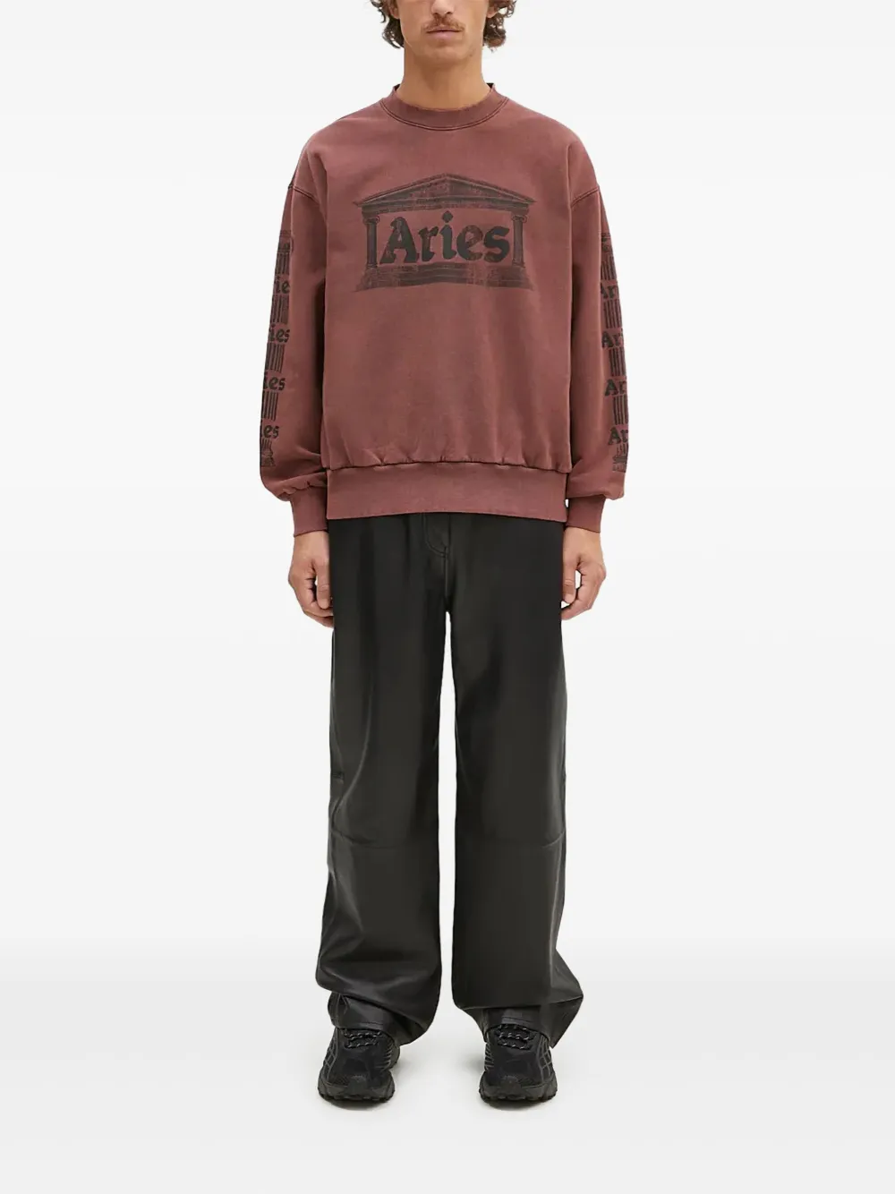 Aries temple-print sweatshirt | Red | Image 1