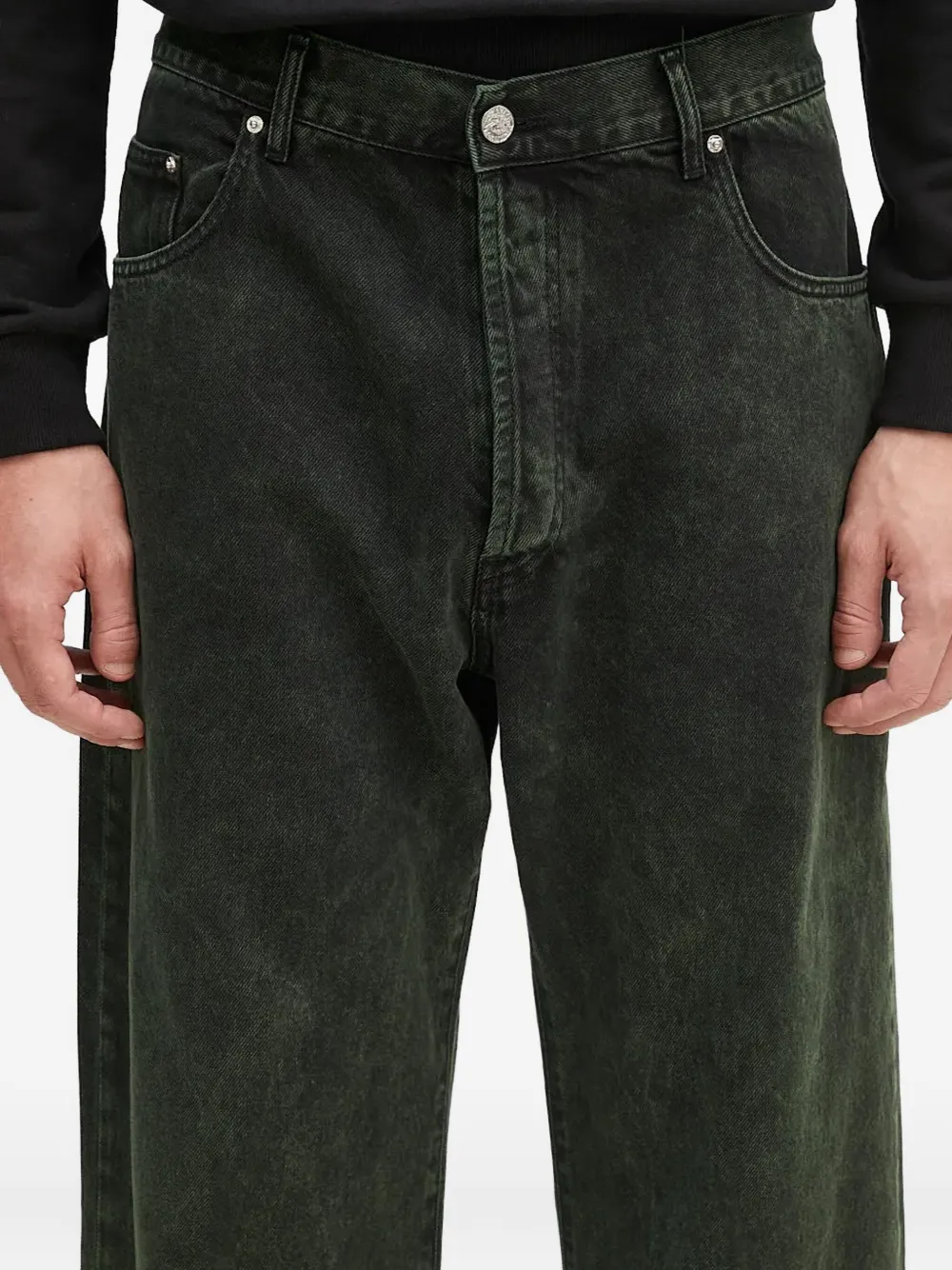 Aries Jeans met logopatch Groen