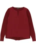Loro Piana V-neck silk blouse - Red