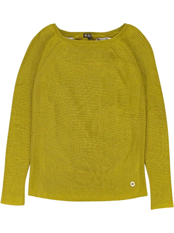Loro Piana Boat-neck Cashmere Sweater in Yellow