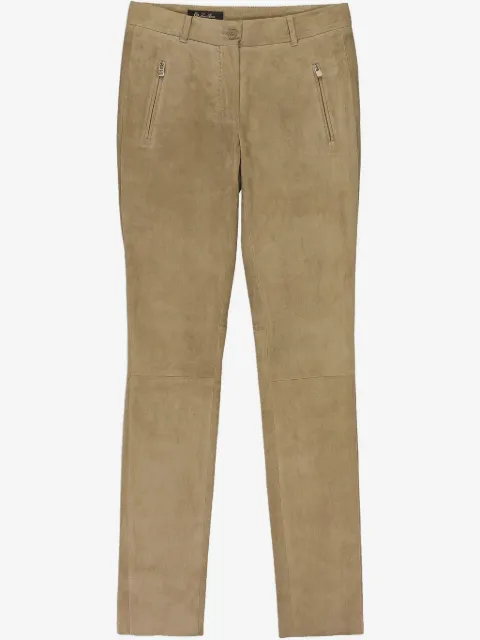 Loro Piana leather "Brown" skinny trousers