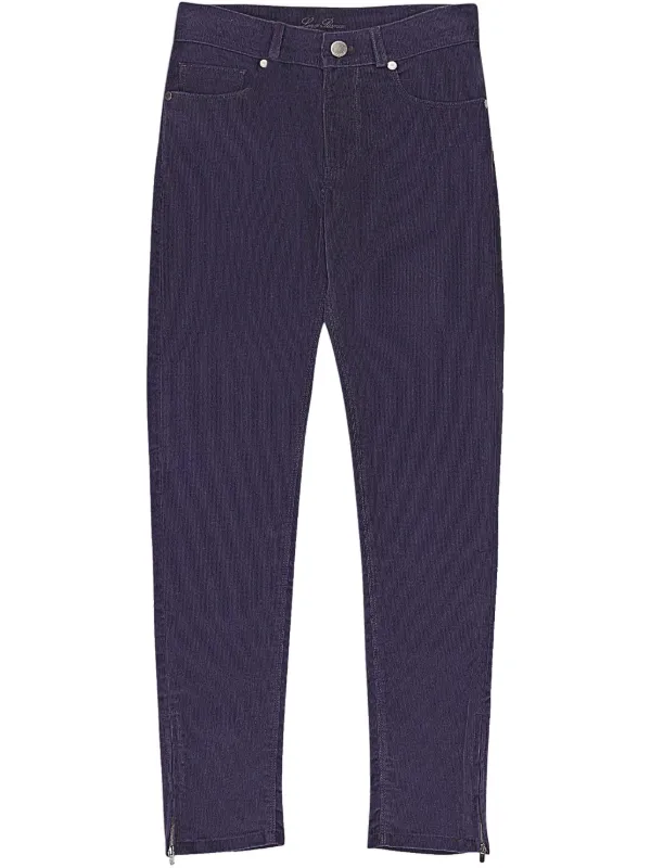 Loro Piana Skinny-cut Trousers in Purple