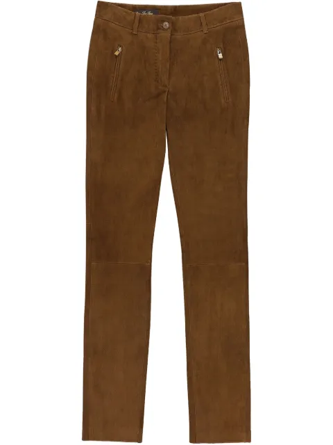 Loro Piana straight-leg lambskin trousers