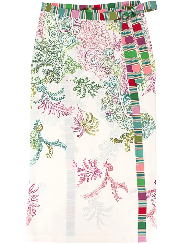 Loro Piana フローラル スカート | ブルー | FARFETCH JP