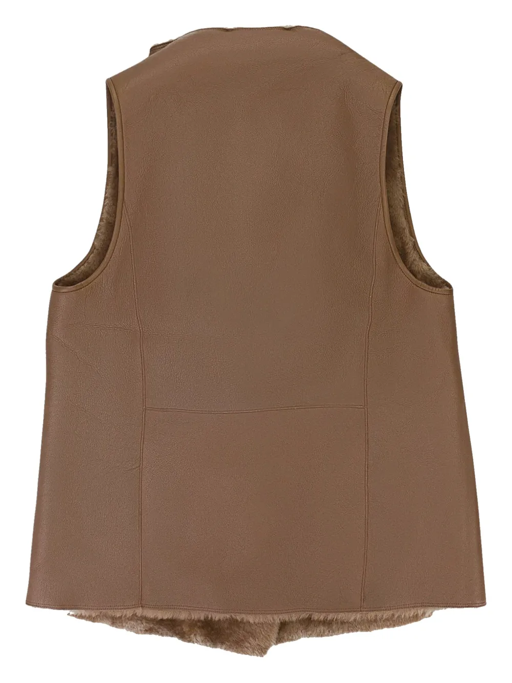 Loro Piana Lammy gilet met striksluiting - Bruin