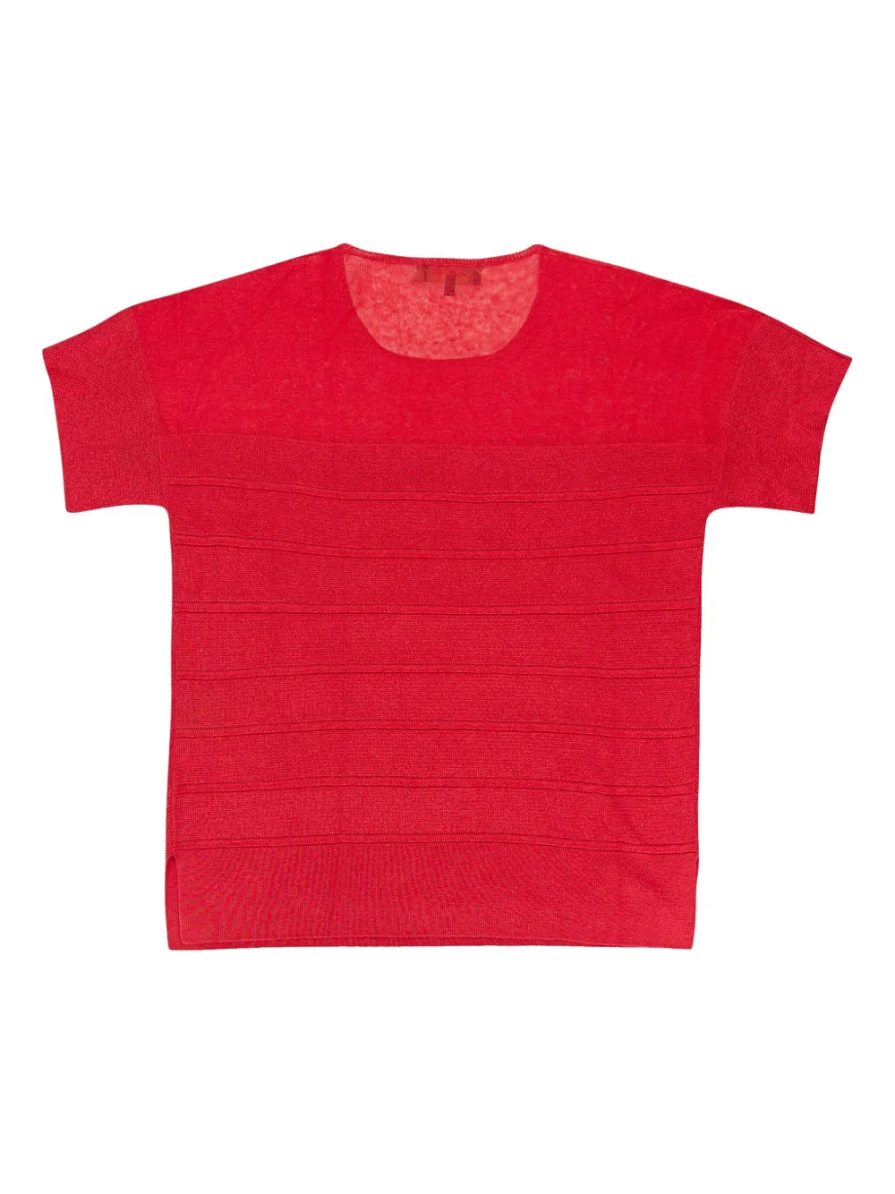 Loro Piana T-shirt met diepe ronde hals - Rood