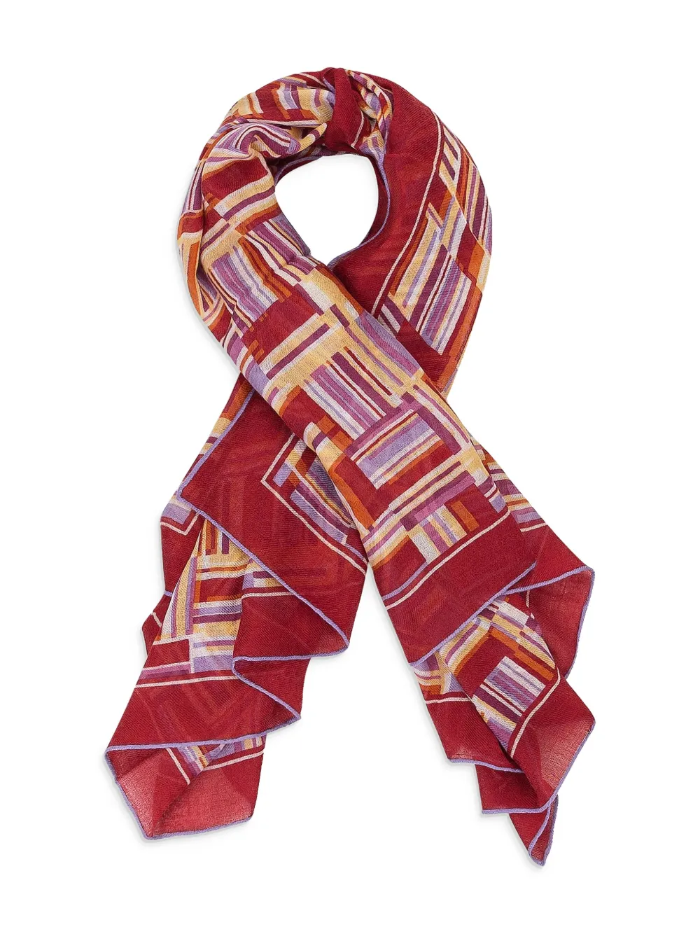 Loro Piana Sjaal met print - Rood