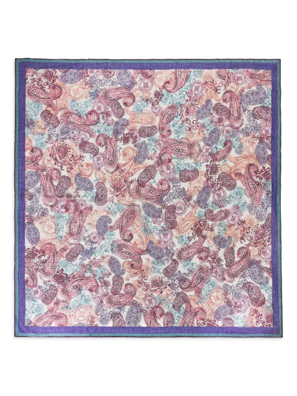 Loro Piana Paisley-print Scarf in Blue