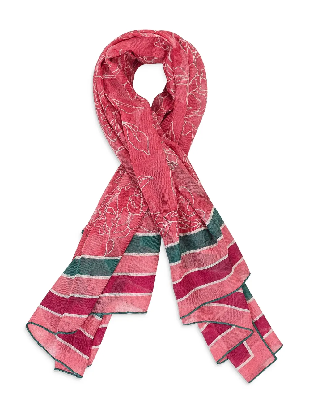 Loro Piana Sjaal met bloemenprint - Roze