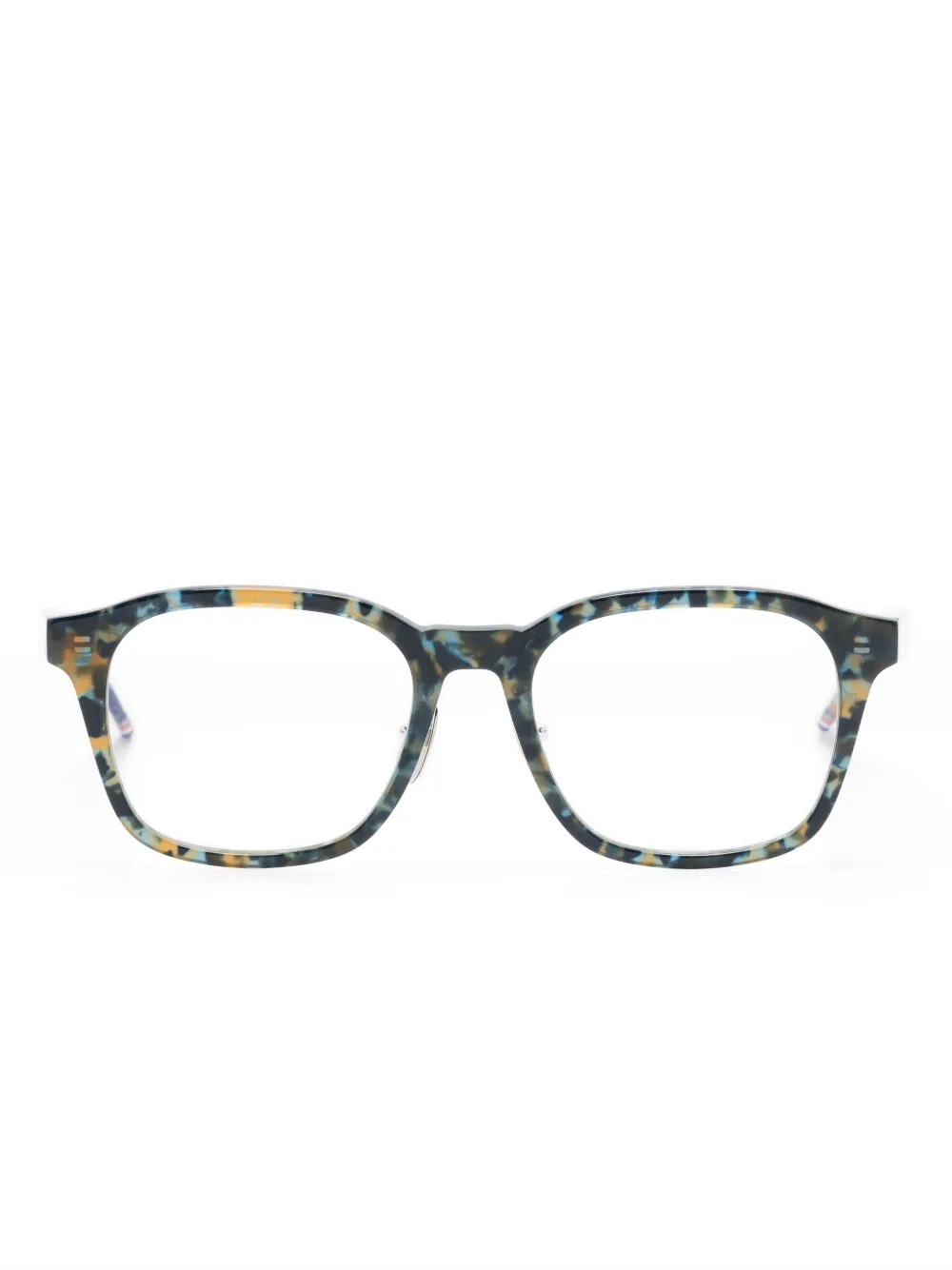Thom Browne Eyewear tortoiseshell-effect glasses | Blue | Image 1