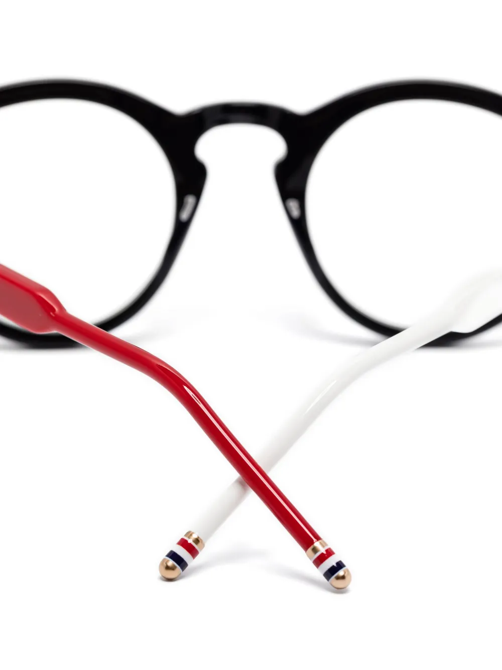 Thom Browne Eyewear Bril met rond montuur Zwart