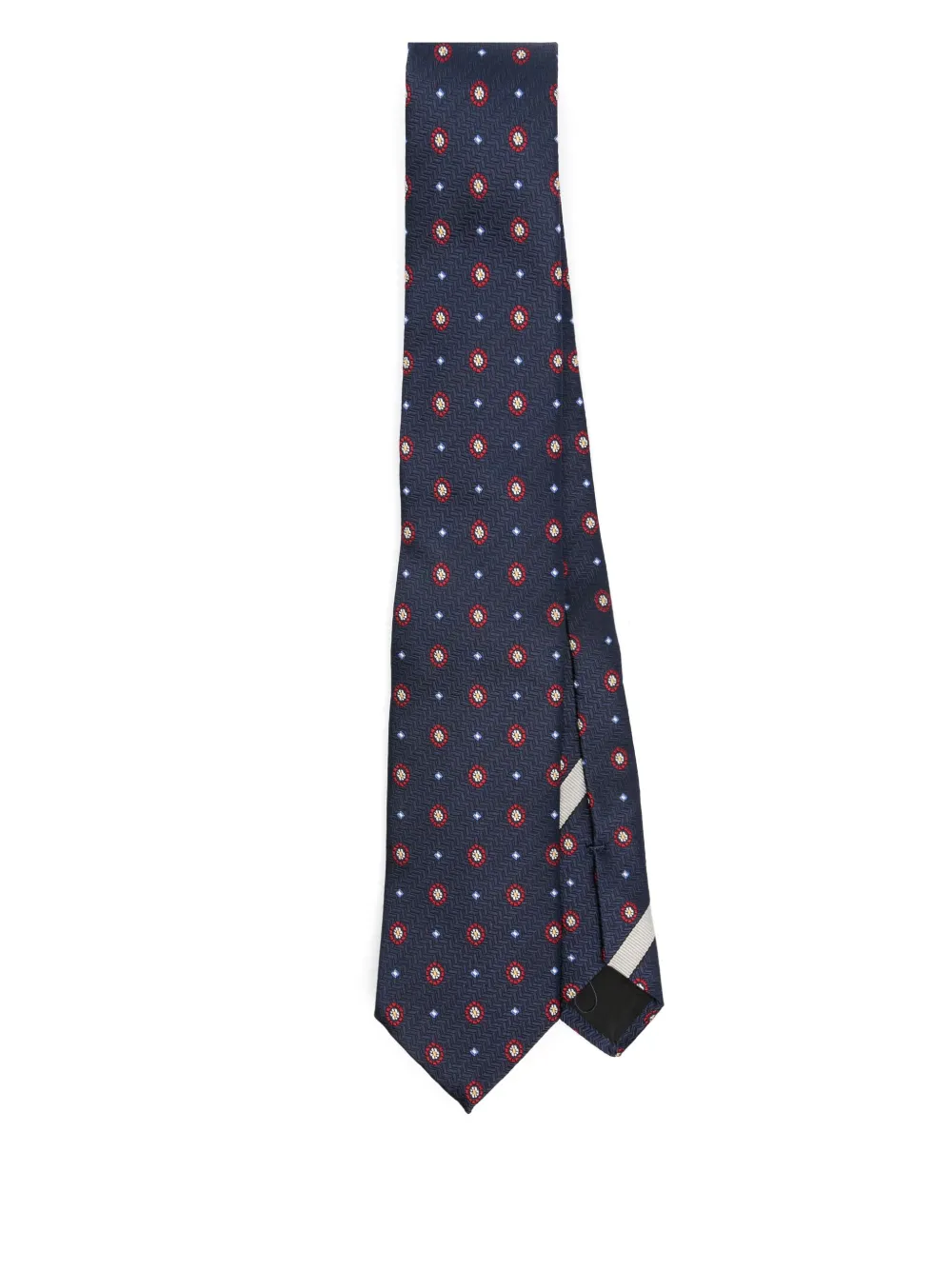 Valentino Pattern-jacquard Tie In Blue