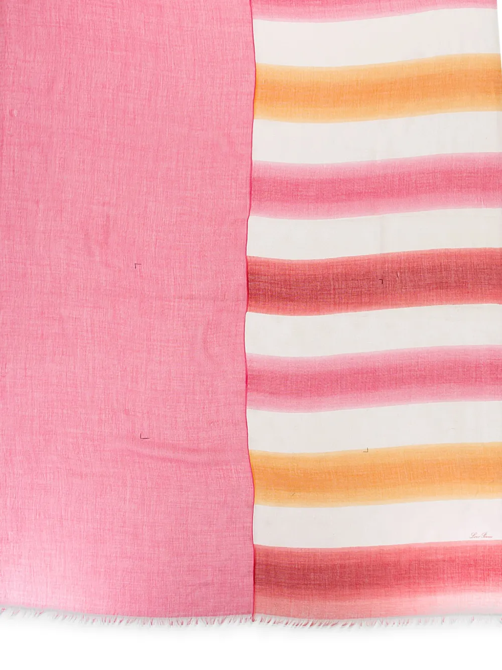 Loro Piana striped scarf - Roze