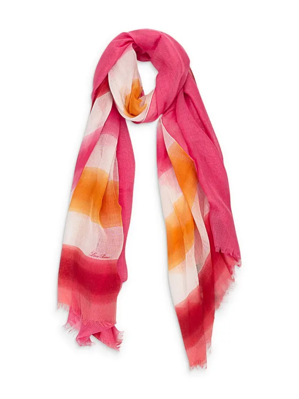 Loro Piana Striped Scarf in Pink