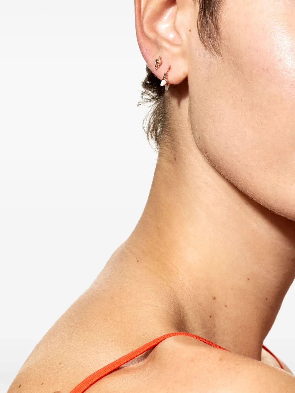 Shop Maria Tash 18kt Rose Gold Ball Trinity Single Earring