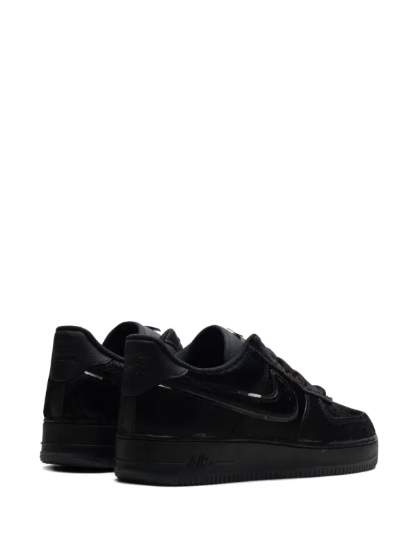 black shiny air forces