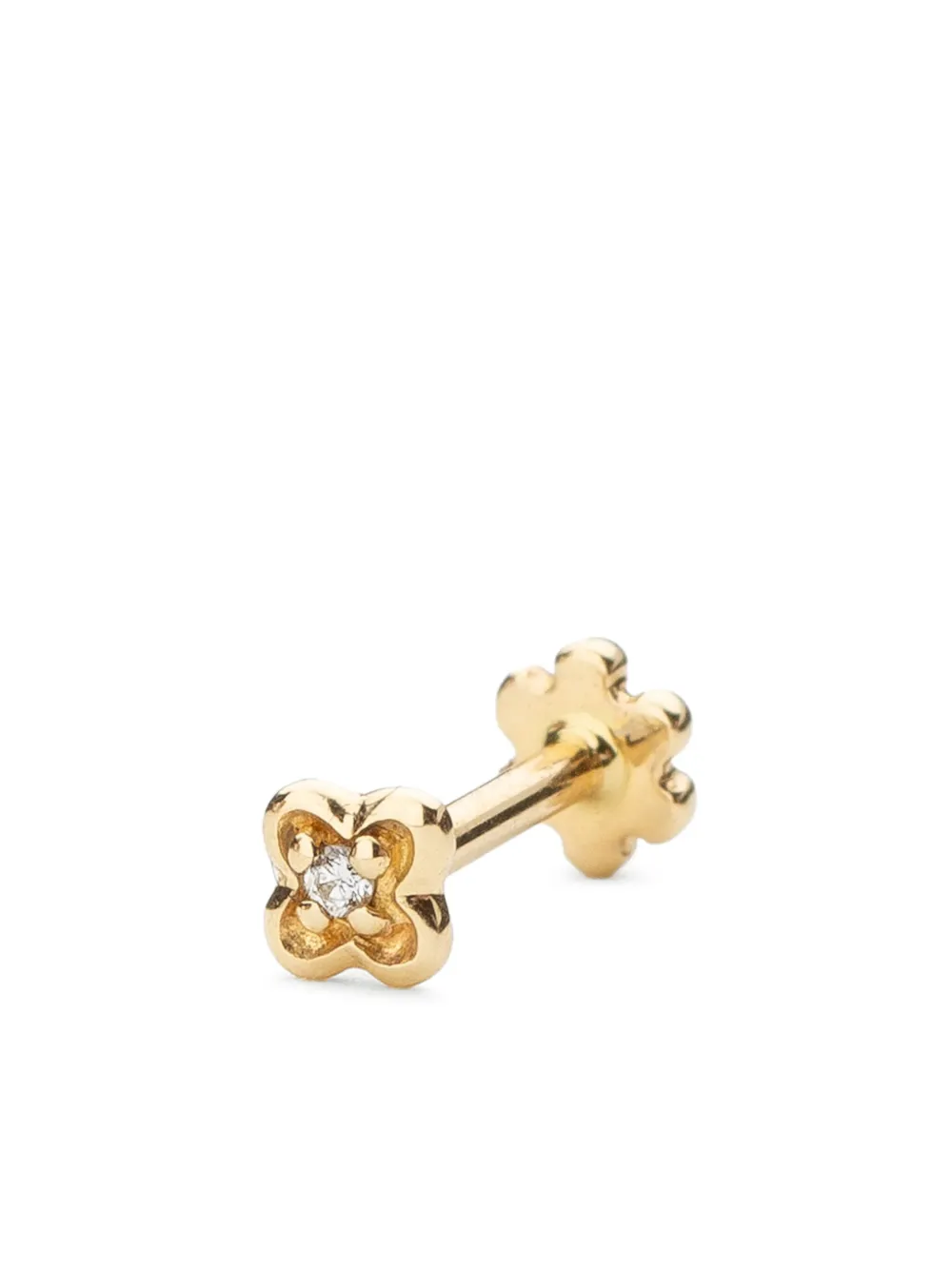 18kt yellow gold Lucky Clover single earring