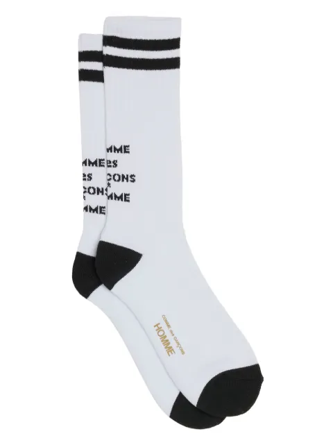 Comme des Garçons Homme calcetines tejidos con logo en intarsia