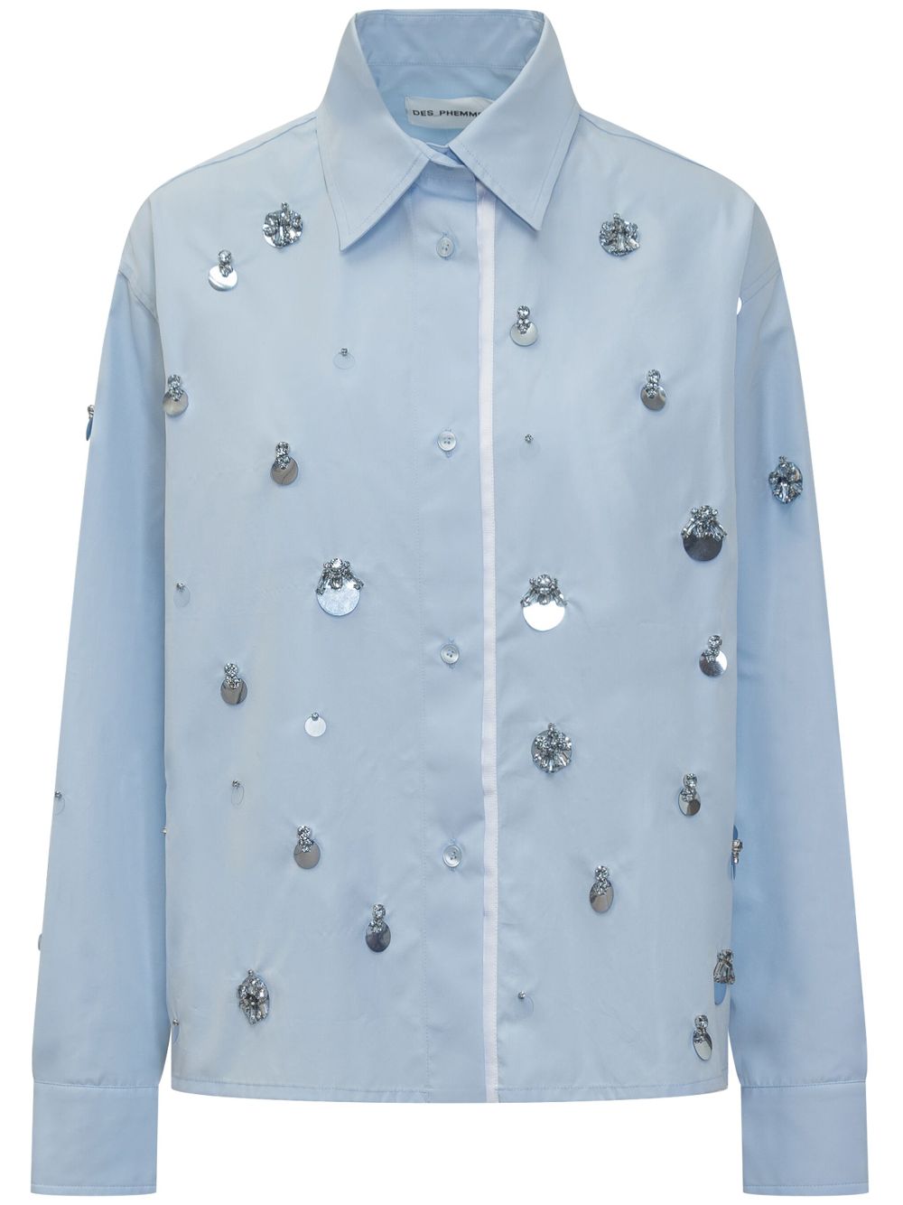 DES PHEMMES crystal-embellished shirt