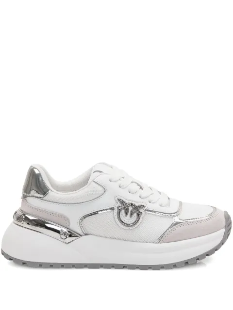 PINKO Love Birds mirror-finish sneakers