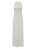 Alberta Ferretti high-neck lace-embellished dress - White