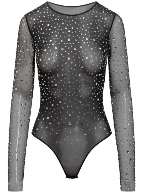 DES PHEMMES crystal-embellished bodysuit