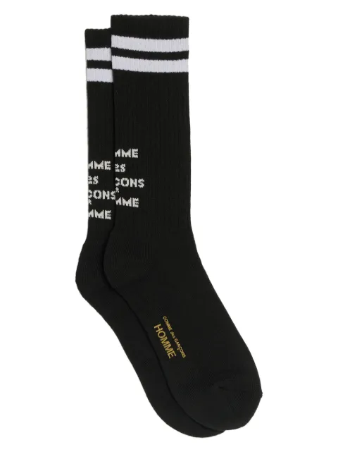 Comme des Garçons Homme chaussettes à logo en intarsia