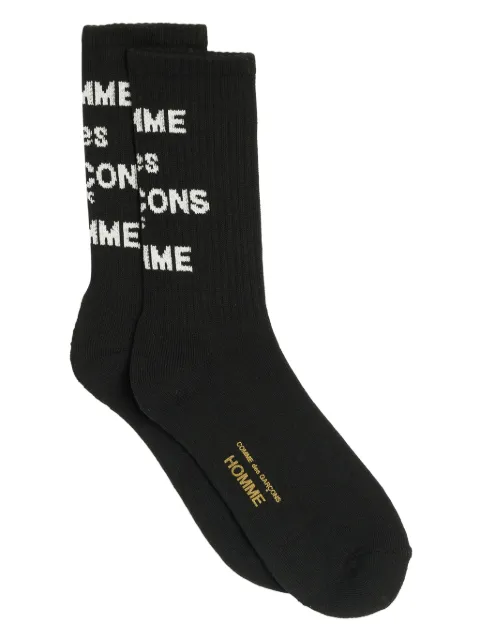 Comme des Garçons Homme intarsia-logo knitted socks